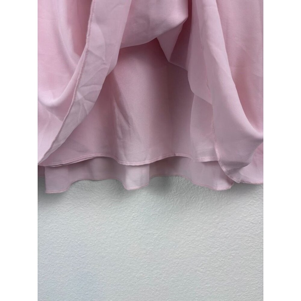 J. Crew women's‎ 2 light pink pleated pull on midi skirt romantic flowy whimsy - Picture 4 of 7